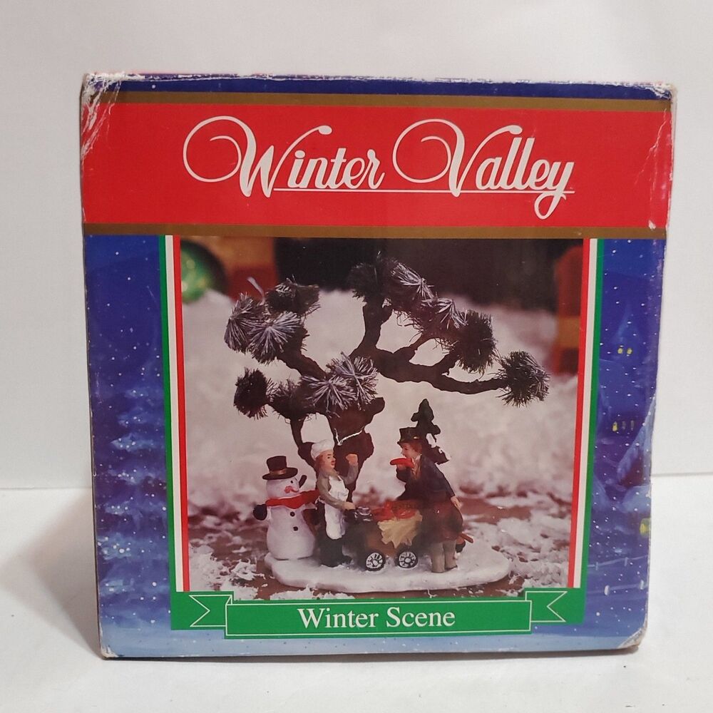 Winter Valley Food Cart Vendor Christmas Village Winter Scene